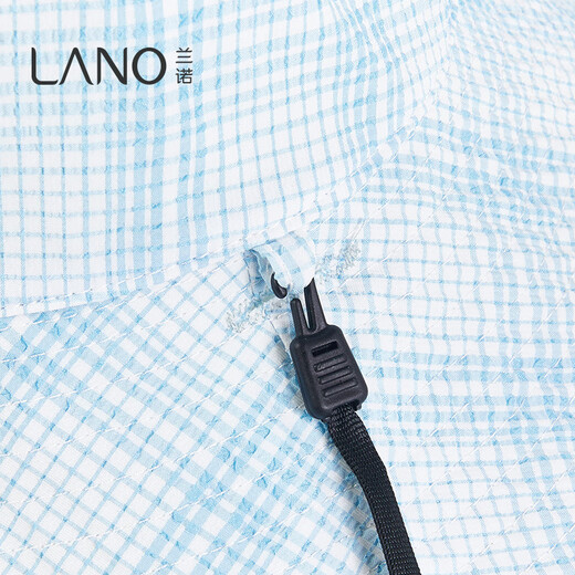 Lannuo double-sided wearable plaid fisherman hat for women 2025 summer new style large brim big head circumference sun protection hat yellow M (56-58cm)