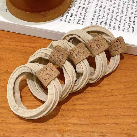 Internet celebrity bear hair tie does not hurt your hair, simple high-elastic rubber band, thickened thick hair tie, high ponytail headdress, bear hair tie, 10 mixed colors