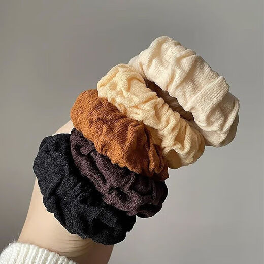 Ye Feili 10 thick pleated high ponytail balls hair ring rubber band head rope high elastic towel ring hair rope women's hair accessories