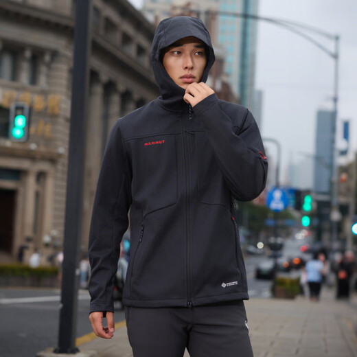 MAMMUT Red Label 8th Generation Ultimate VIII Men's Outdoor Windproof and Water-Repellent Jacket Soft Shell Black L
