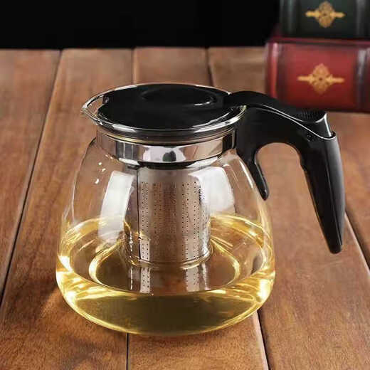 Tea bar machine, water dispenser, glass electric kettle, teapot, tea table, electric tea stove, thermal kettle, single pot with filter, high temperature resistant tea set, large capacity kettle, teapot, tea water separation, black half handle style
