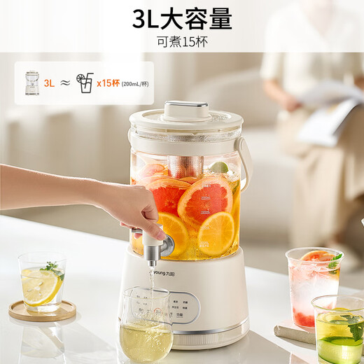 Joyoung Health Kettle 3L Large Capacity Faucet Flower Tea Bucket Health Kettle Glass Tea Maker 316 Food Grade Stew Integrated Constant Temperature Electric Kettle K30D-WY606