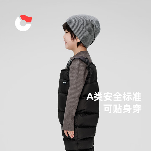 Nanny Goose children's down overalls, warm and comfortable, easy to put on and take off, windproof and coldproof jumpsuit for boys and girls, winter NG2844 navy blue 120