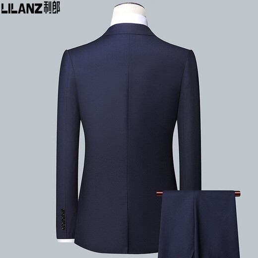 Lilang Spring and Autumn Suit Men's Business Formal Jacket Work Suit Casual Suit Slim Young and Middle-aged Men's No Ironing Dark Gray M