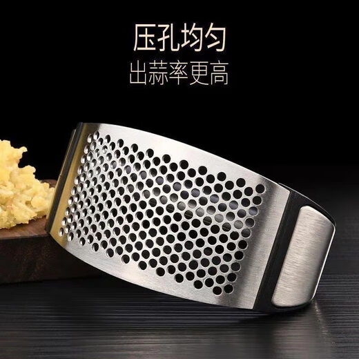 Muke stainless steel manual ring garlic press garlic minced garlic artifact garlic mashing scoop home kitchen garlic mincing tool ring garlic press 1 piece
