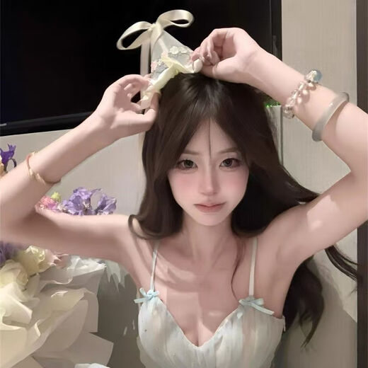 Shui Yunmiao birthday hat, hairpin, headdress, women's hat, ceremonial feather princess, party atmosphere, photo and photo props for celebrating birthday, flower streamer birthday hat - hairpin type, not easy to fall off