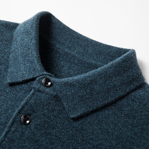 Hengyuanxiang pure wool sweater men's autumn and winter thick lapel sweater versatile business casual sweater