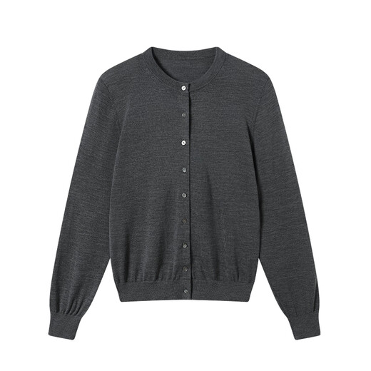 Made in Tokyo 100% wool sweater sweater women's cardigan sweater autumn and winter new jacket jacket premium gray XL