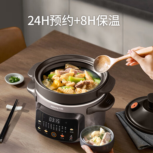 Joyoung electric stew pot electric casserole stew soup electric stew pot soup porridge purple sand color food supplement 4L large capacity high temperature porcelain liner multi-function pot DG40K-GD419