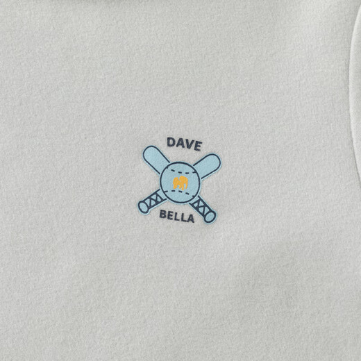 
David BELLA (DAVE/BELLA) children's long-sleeved T-shirt in winter new style medium-large children's semi-turtleneck top antibacterial boy base shirt little boy clothes gray [spot] 110 cm (recommended height 100-110 cm)