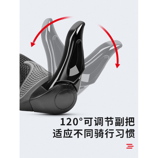 Oeny bicycle handlebar cover universal rubber silicone mountain bike handlebar cover cow sheep horn bicycle handle grip cover accessories one-piece meat ball handlebar cover with deputy handlebar gray