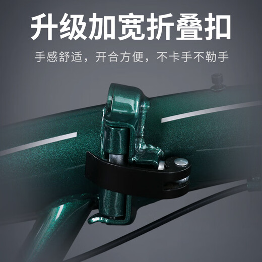 Lanling folding bicycle for adults, ultra-light and portable, commuter transmission for students, men and women, 20 inches, dark night purple, steel frame - line brake - PK transmission, 20 inches (145-165) cm, 7 speed, SF delivery + installation free