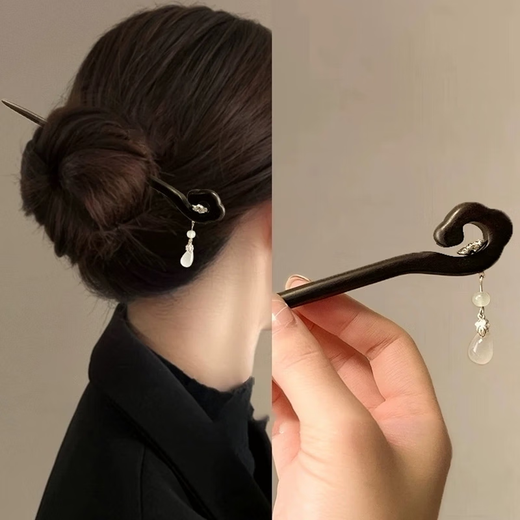 Nianfu wood hairpin, new Chinese style Qixi Festival hairpin, lily of the valley step, tassel hairpin, Mid-Autumn Festival gift for girls, Yunge Yushui gift box