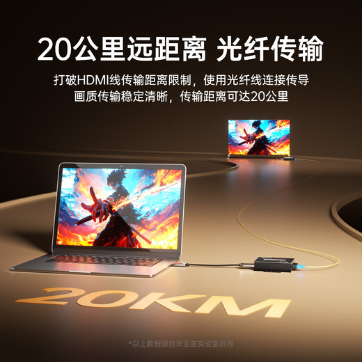 Biaz HDMI optical transceiver HD video signal 20km transmission fiber optic transceiver SC interface optical conversion HDMI extension belt loop out non-keyboard and mouse control TX/RX pair