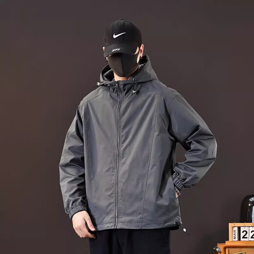 Baleno S&K series autumn new American loose hooded outdoor sports mountaineering clothing casual versatile jacket men 2311 earthy yellow XL recommended 150-180Jin Jin equals 0.5 kg