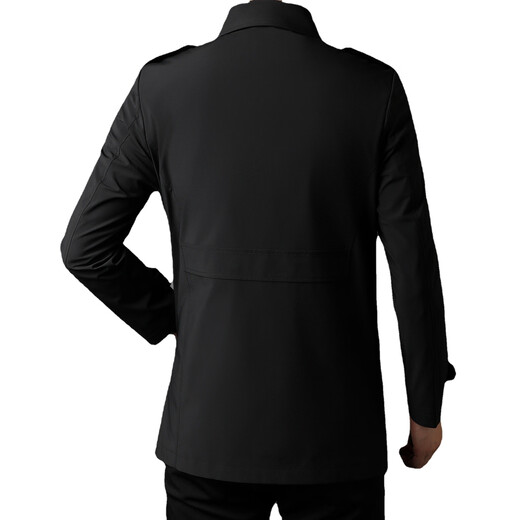 NOSSKISS international high-end brand windbreaker men's 2025 spring and autumn medium-length thin single-breasted casual jacket for young and middle-aged men Khaki one size 180 suitable for 140-160 Jin Jin equals 0.5 kg