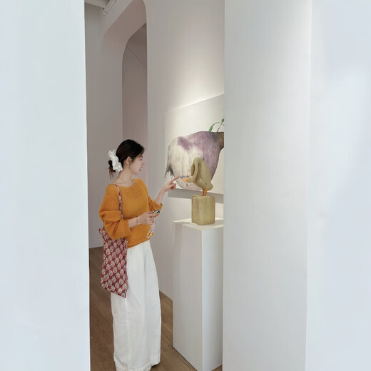 Su Yuwei pumpkin orange high-end lazy style v-neck sweater for women in autumn and winter sweet and soft glutinous inner sweater to cover the butt top orange Follow the store - free shipping insurance S (80-95Jin Jin is equal to 0.5 kg)