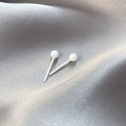 Biological porcelain ear piercing earrings for sleeping, easy to remove, simple, sweet and cute earrings, small and exquisite all-ceramic earrings, bio-porcelain ear piercing earrings, 1 pair, 5mm