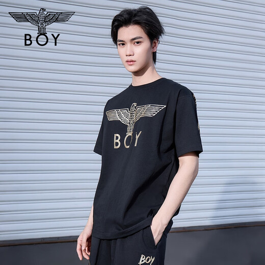 
BOY LONDON [Dark Compass] Couple style short-sleeved scepter print street fashion brand T-shirt N01906 Black N0103902 S