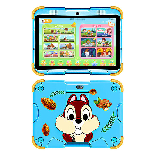 Preferred anti-fall eye protection children's early education machine learning machine tablet 1-3-6-12 years old kindergarten mathematics English enlightenment Chinese literacy synchronized primary school grade textbook reading machine early education machine genius version 6G/256G + eye protection anti-fall model