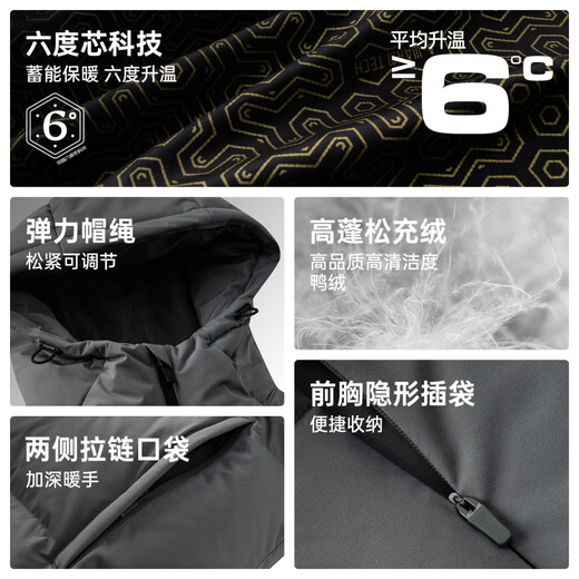 ANTA bread down jacket | Fan Zhendong Z's same style four-proof down jacket men's short thickened winter cotton jacket men's four-proof technology basic black 7901-1 L (Male 175)