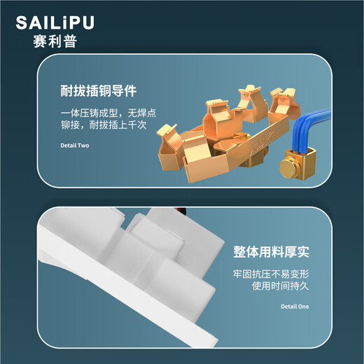 赛利普（SAILiPU）20W快充USB插座86型暗装一开七孔插座 墙壁多孔手机充电开关面板 USB+Type-c快充插座 白色