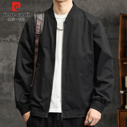 Pierre Cardin Jacket Men's Spring and Autumn Premium Top Baseball Collar Work Jacket Men's Trendy Clothes Gray Green XL