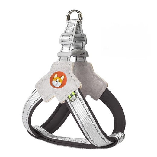 Dog leash harness vest-style pet walking leash small and medium-sized Shiba Inu Corgi Bichon Teddy dog chain red anti-breakaway harness S