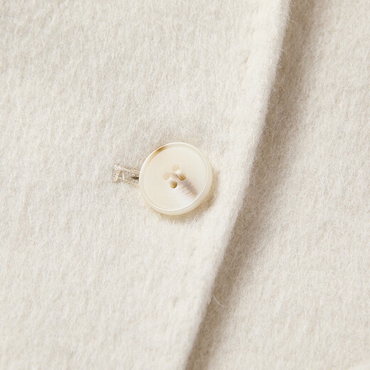 Xiangying double-sided woolen coat for women 2025 winter new woolen mid-length high-end white woolen coat off-white M 160/84A/95-110Jin Jin equals 0.5 kg