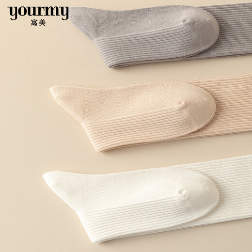 Yumei Women's Khmer Vertical Pattern Calf Socks 0671 Medium Thick Korean Knee Socks Sports and Leisure Slimming Mid-calf Socks Black /0671# Vertical Pattern / 2 pairs One size fits all 22-24cm / Below the knee circumference 46cm