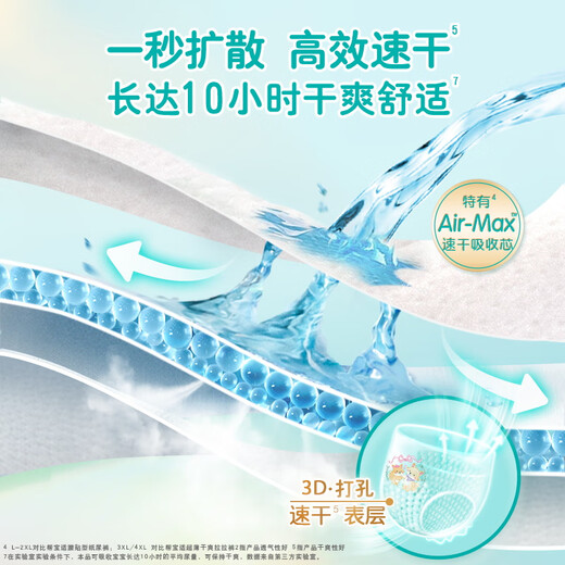 Pampers Cooling King Level 1 Baby Pull-Up Pants Diapers Ultra-Thin Breathable Diapers XXL25