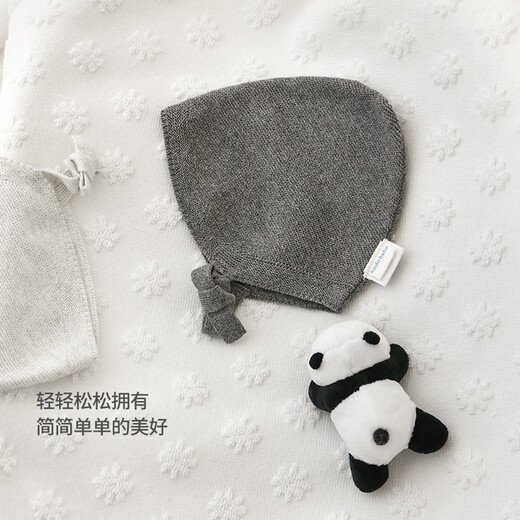 Koala Nose Versatile plain toe cap, baby outing hat, baby autumn and winter warm windproof ear protection hat, dark floral gray M 0-6 months M (42cm is too small, recommended for 0-3 months)