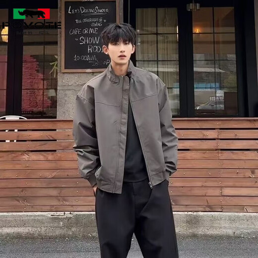 Jacket men's three-proof American flying spring and autumn wear stand-up collar baseball jacket short workwear assault top D60 black clearance special price 3XL heavy upgrade version