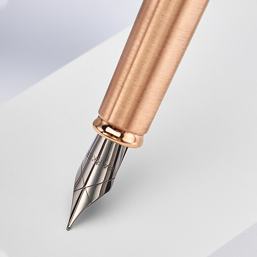 派克（PARKER）生日礼物钢笔墨水笔高端商务送礼定制刻字节日毕业礼物成人礼练字笔纪念品奖品文具金属笔热门商品 威雅月光白玫瑰金夹豪华墨水笔-单支