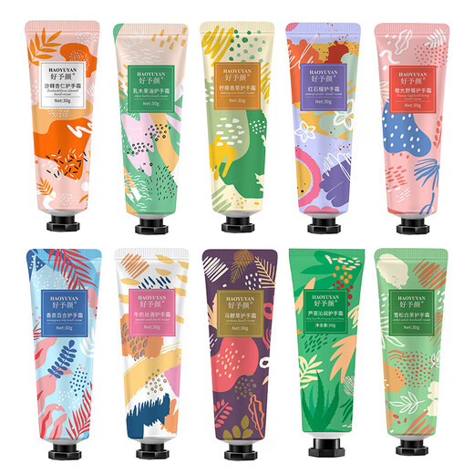 Flower and fruit plant fragrance hand cream is nourishing and hydrating, long-lasting moisturizing, refreshing, compact, portable and anti-drying, a must-have for autumn and winter. 3 pieces of plant hand cream, random fragrance