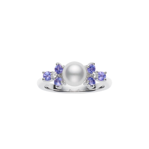 Mikimoto ladies ring 18K tanzanite diamond pearl elegant accessory gift for girlfriend and lover PR-1534U No. 9