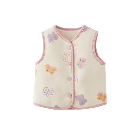 JELLYBABY Antibacterial Girls' Vests Autumn Toddlers Thin Velvet Vest Boys' Waistcoats Autumn Baby Cardigan Vests