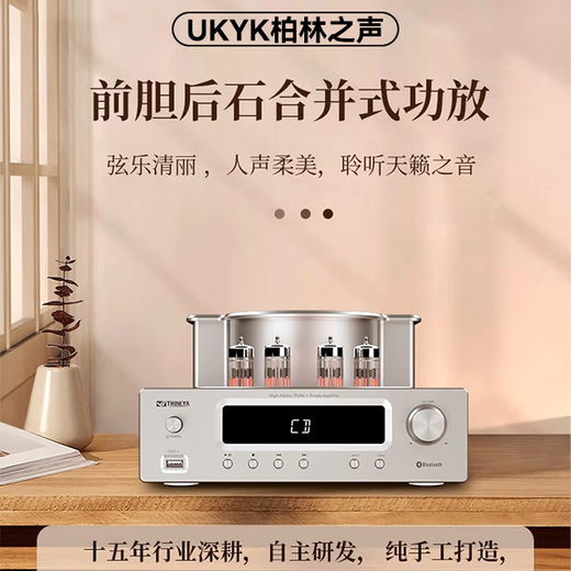 UKYK柏林之声音效DVR合并式功放胆机组合音响HIFI电子管功放机新款 DVR102胆机