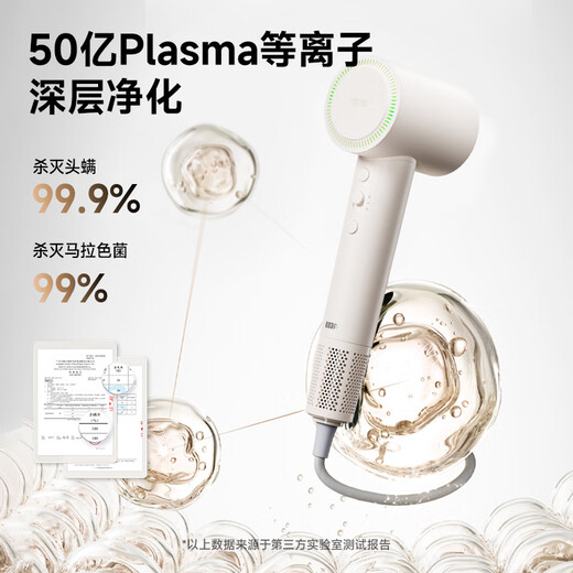 RUAFEE Hair Dryer Home High Speed Plasma Hair Dryer High Power High Wind Hair Dryer Negative Ion Hair Care Low Noise Fast Drying Hair Send Gift National Subsidy Vitality White
