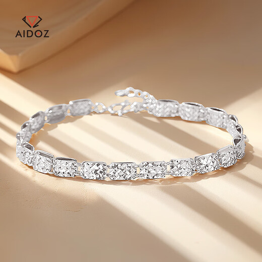 Aido Diamond pt950 Platinum Shining Star Bracelet Women's Platinum Wide Face Thick Bracelet Weight 6.6-6.8g Length 16+2cm Width Approximately 4mm
