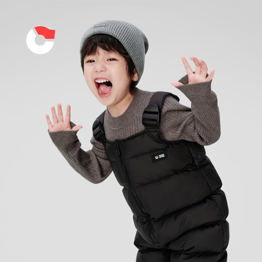 Nanny Goose children's down overalls, warm and comfortable, easy to put on and take off, windproof and coldproof jumpsuit for boys and girls, winter NG2844 navy blue 120