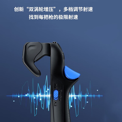Let’s talk about the chicken-eating artifact mechanical dual-button auxiliary pressing and grabbing bee stinger connecting point device Apple Huawei vivo pressure gun handle two-finger four elite flat belt mobile phone case available single-finger dual control blue single AK16