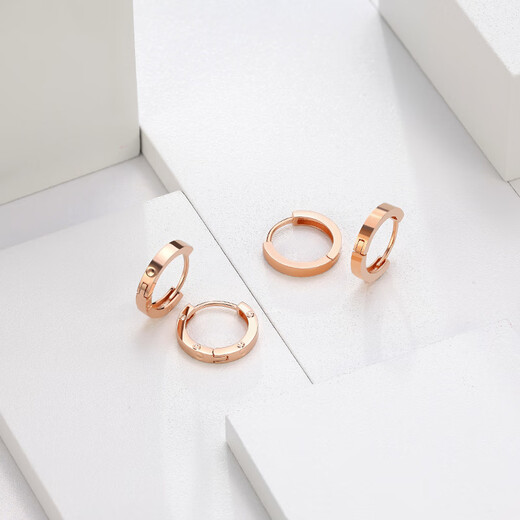 Chao Acer 18K gold rose gold color gold earrings and ear studs birthday gift for women to Jane EEK30008242