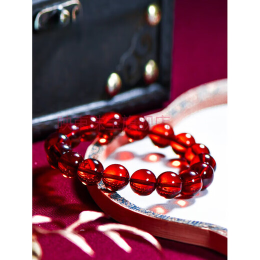 Yingshu Wenwan Natural 7A Collection Grade Burmese Water Purified Blood Amber Bracelet Women's Bracelet Men's Jewelry Grade Approximately 8mm