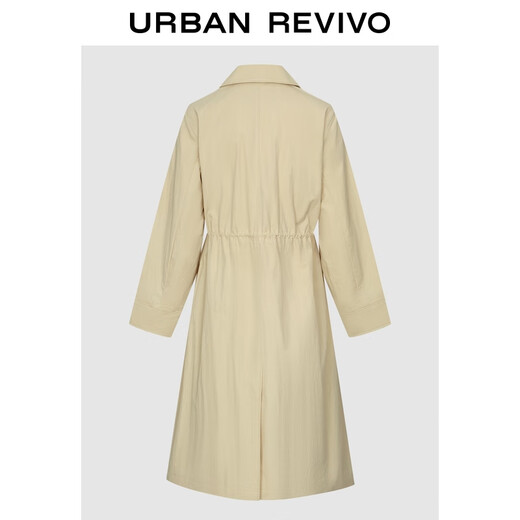 UR [heiß] 2025 Herbst Neue Frauenkleidung Streamer Plissee Lose Windjacke UWH150070 Khaki S