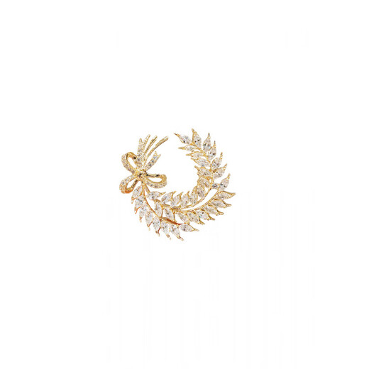SNQP Sui Sui Ping An Wheat Ear Brooch Women's 2024 New Exquisite Cardigan Versatile Decorative Temperament Corsage Pin Crescent Wheat Ear Brooch
