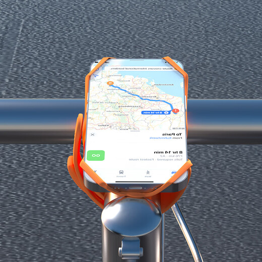 He Jiagong P9 silicone mobile phone strap mobile phone holder bicycle mountain bike road handlebar integrated handlebar P9-black