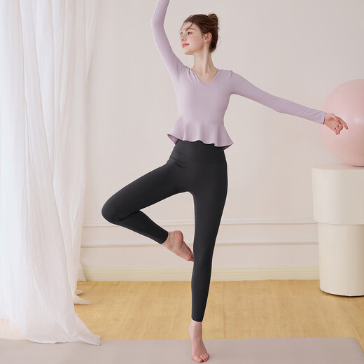 LULULMCCTN yoga clothing tops for women with chest pads, Pilates professional training, autumn and winter new fitness sports long sleeves, cherry blossom pink long sleeves L