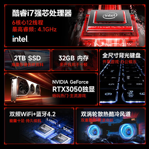 Amoi rescues 20% national subsidy 2025 new laptop Core i9i7 independent graphics 5060 e-sports gaming laptop high performance thin student office Ai design portable 3A masterpiece film and television flagship full blood Core i7/full blood 3050 graphics card 32G running memory + 1TB ultra-fast solid state 180 days free replacement
