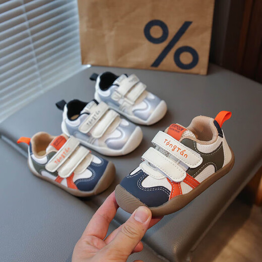 Ginoble baby toddler shoes 2025 spring and autumn casual shoes boys sports shoes girls soft sole shoes infant sneakers silver upgraded model more wear-resistant and more comfortable cut 16 shoes inner length 12.5 cm